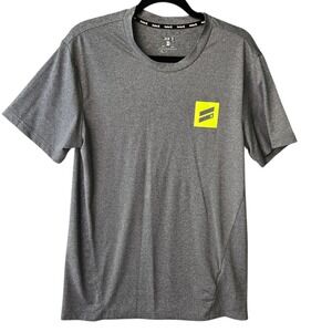 Hurley Mens T Shirt Gray Heathered‎ Athletic Crew Neck Short Sleeve Size M
